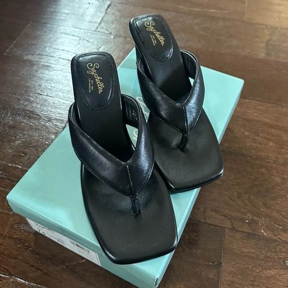 Seychelles EGO Black Leather Sandals – Women’s Size 7.5, Brand New, Retail $109 - Picture 7 of 13